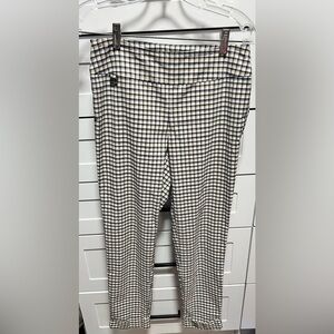 Lisette L Montréal Black & Brown Plaid Stretchy Casual Pants Size 4